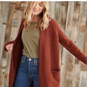 Jenni Kayne Yak Blend Sweater Coat - Rust